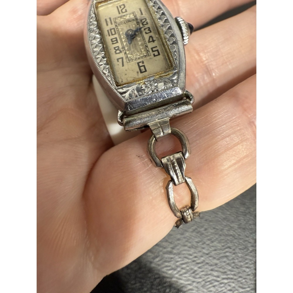 Antique Bulova 1924 Ladies Art Deco Manual Winding 14K GF Watch 15 Jewels - Picture 7 of 16